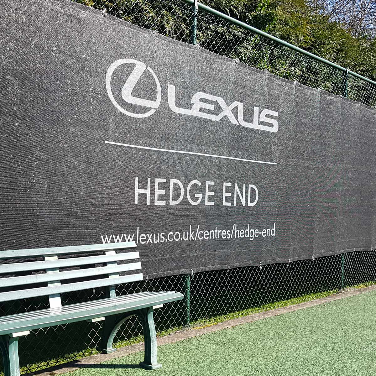 LEXUS Branded Windbreak - MEDIUM PRINT - 12m x 2m