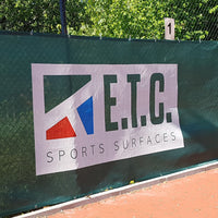 Custom TWO COLOUR Windbreak 12m x 2m