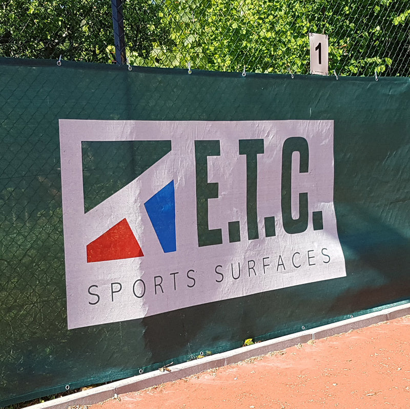 Custom TWO COLOUR Windbreak 12m x 2m