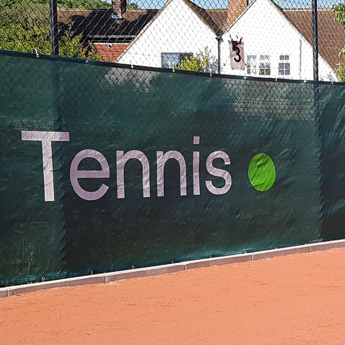Custom TWO COLOUR Windbreak 12m x 2m