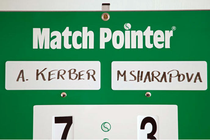 Customizable name plates for tennis scoreboard