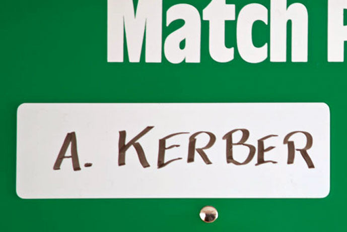 Tennis scoreboard name plates